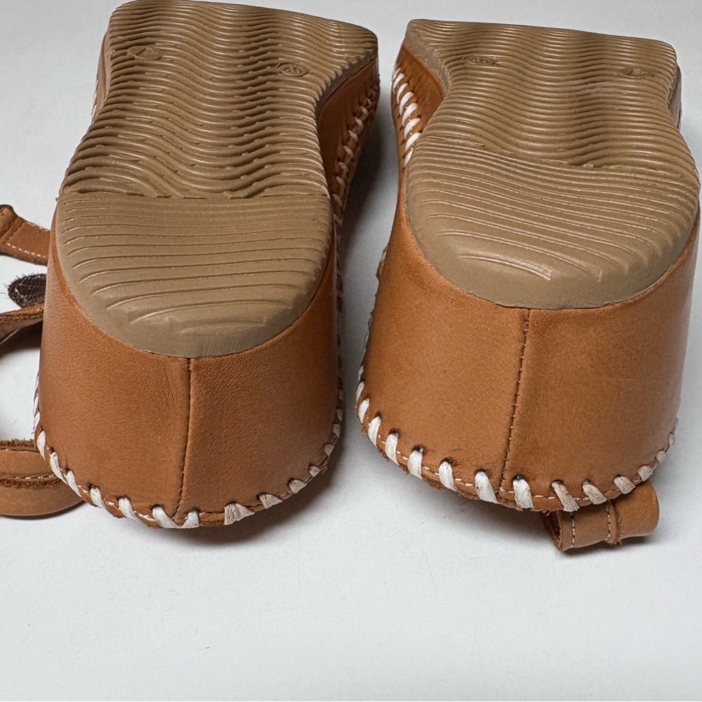 Spring Step Brown Wedge Leather Sandals Women’s Size EU 40 US 9 - Picture 6 of 10
